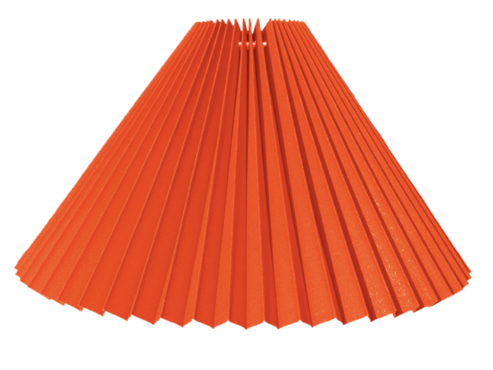 Lampeskærm Plissé svøb Orange bomuld længde 25 cm.