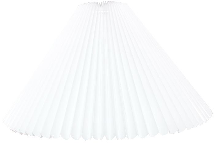 Lampeskærm Plissé med runde kanter Hvid plastik