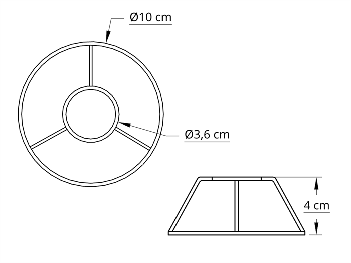 Ring sæt 10,0 cm hvid