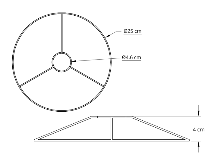 Ring sæt 25,0 cm hvid